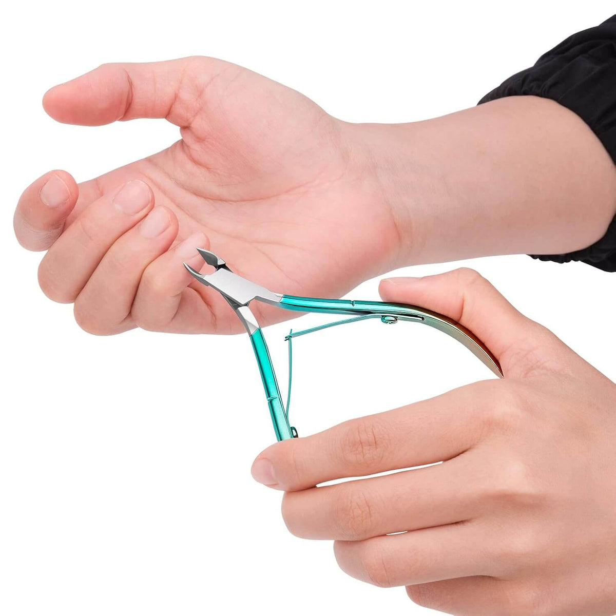 PrecisionTrim – Cuticula Trimmer being used for precise cuticle care and nail grooming.