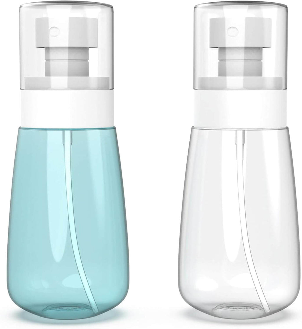 Jovyx MiniMist – Navulbare Reisspray, herbruikbare sprayflessen in helder en blauw, ideaal voor vloeistoffen onderweg.