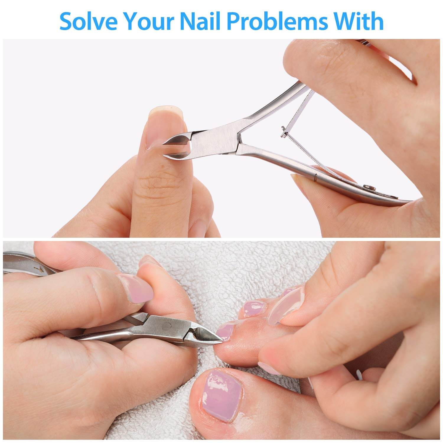 ProClip – Nagelriemknipper in gebruik voor het verwijderen van nagelriemen en velletjes.