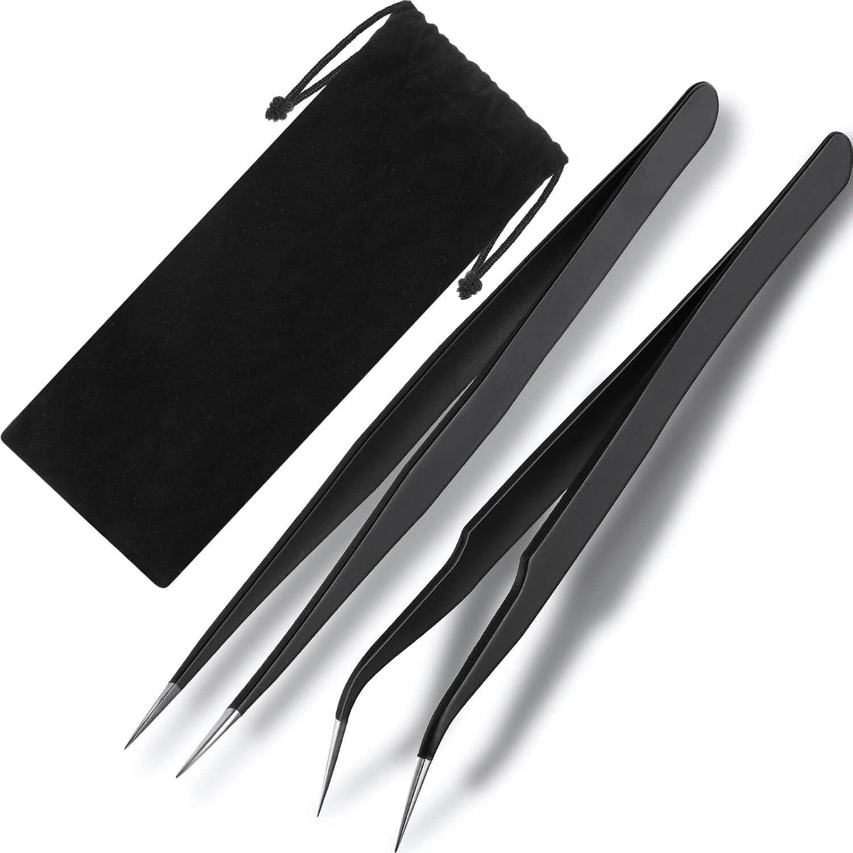 Precisie Pincet Set – Recht & Gebogen Tip