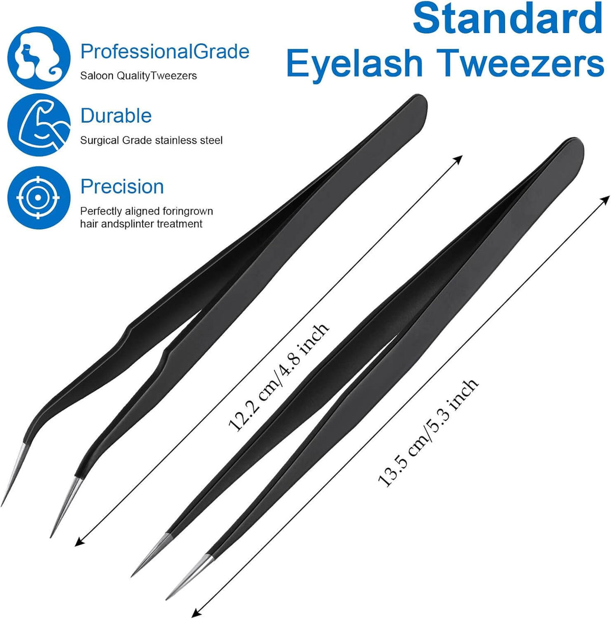 Precisie Pincet Set – Recht & Gebogen Tip