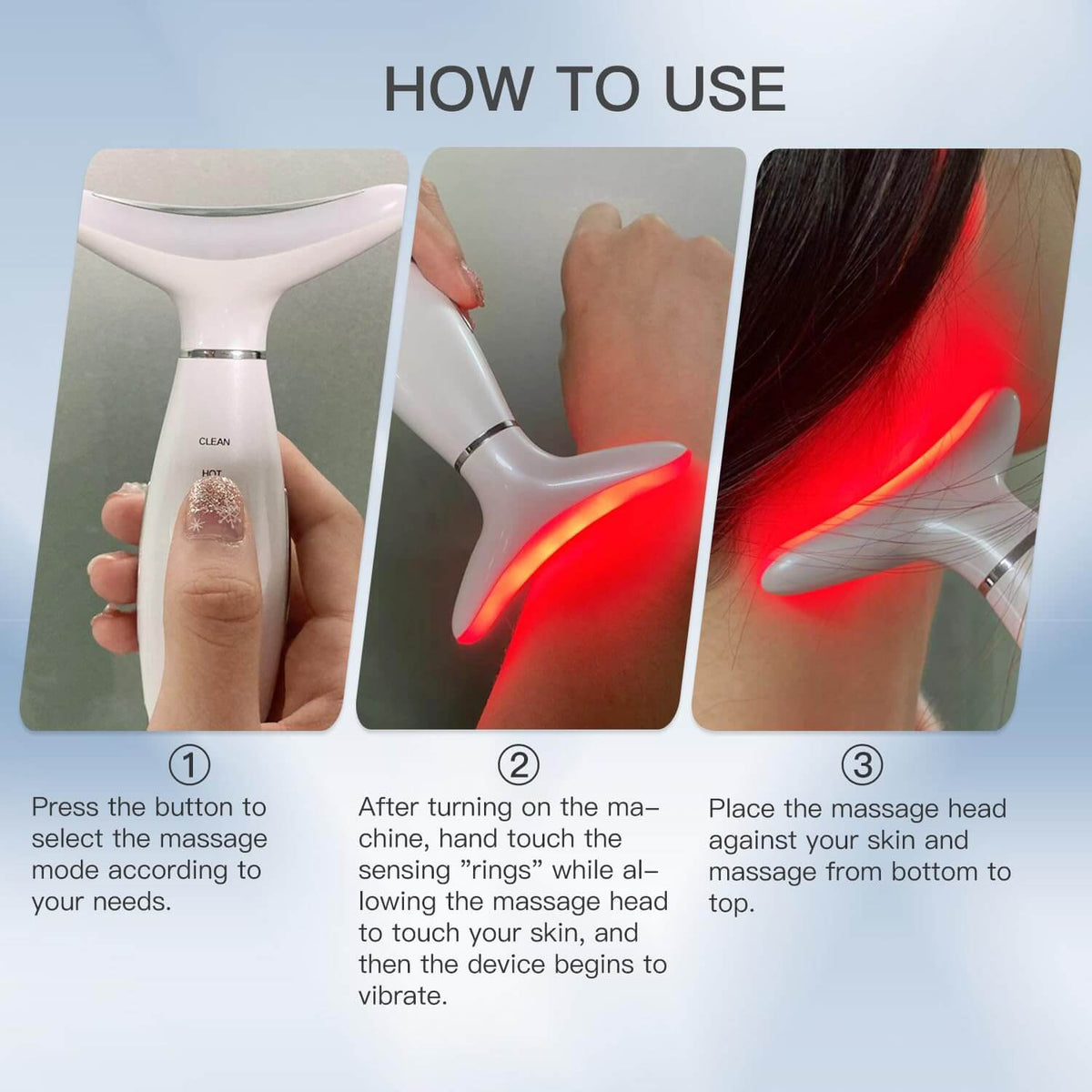 Face & Neck Massager – Verstevigend Hulptool gebruiksinstructies voor optimale resultaten.