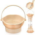 CleanOrganize – Siliconen Make-upborstelreiniger & Organizer met flexibele opslag en reiniging.