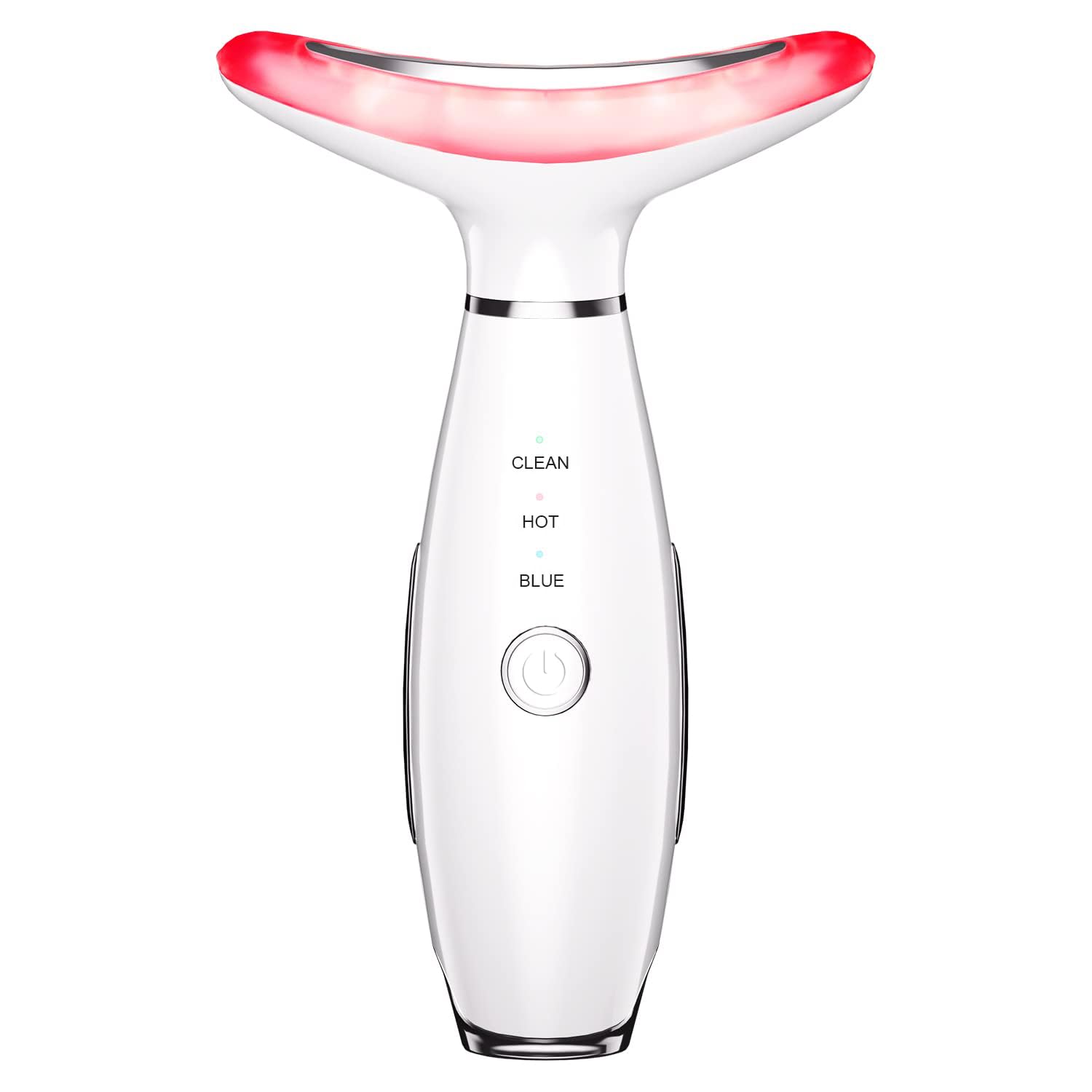 Face & Neck Massager – Verstevigend Hulptool met LED-lampen voor huidversteviging en ontspanning.