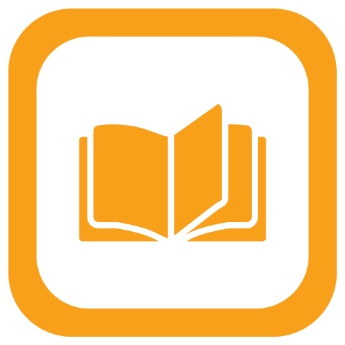 Gratis Ultieme E-book illustratie van een open boek in een oranje kader.