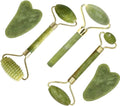 Jade Roller – Gezichtsmassager set met jade rollers en guasha-tools voor huidverzorging.