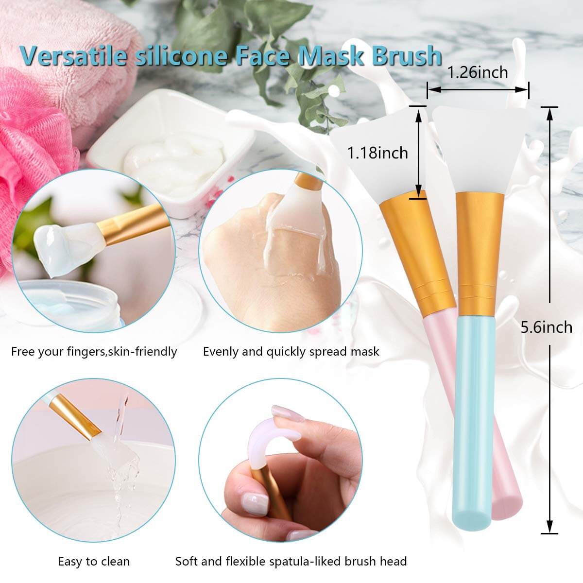 Silicone Face Brush – Exfoliërende Reiniging with versatile design for easy application and skin-friendly use.